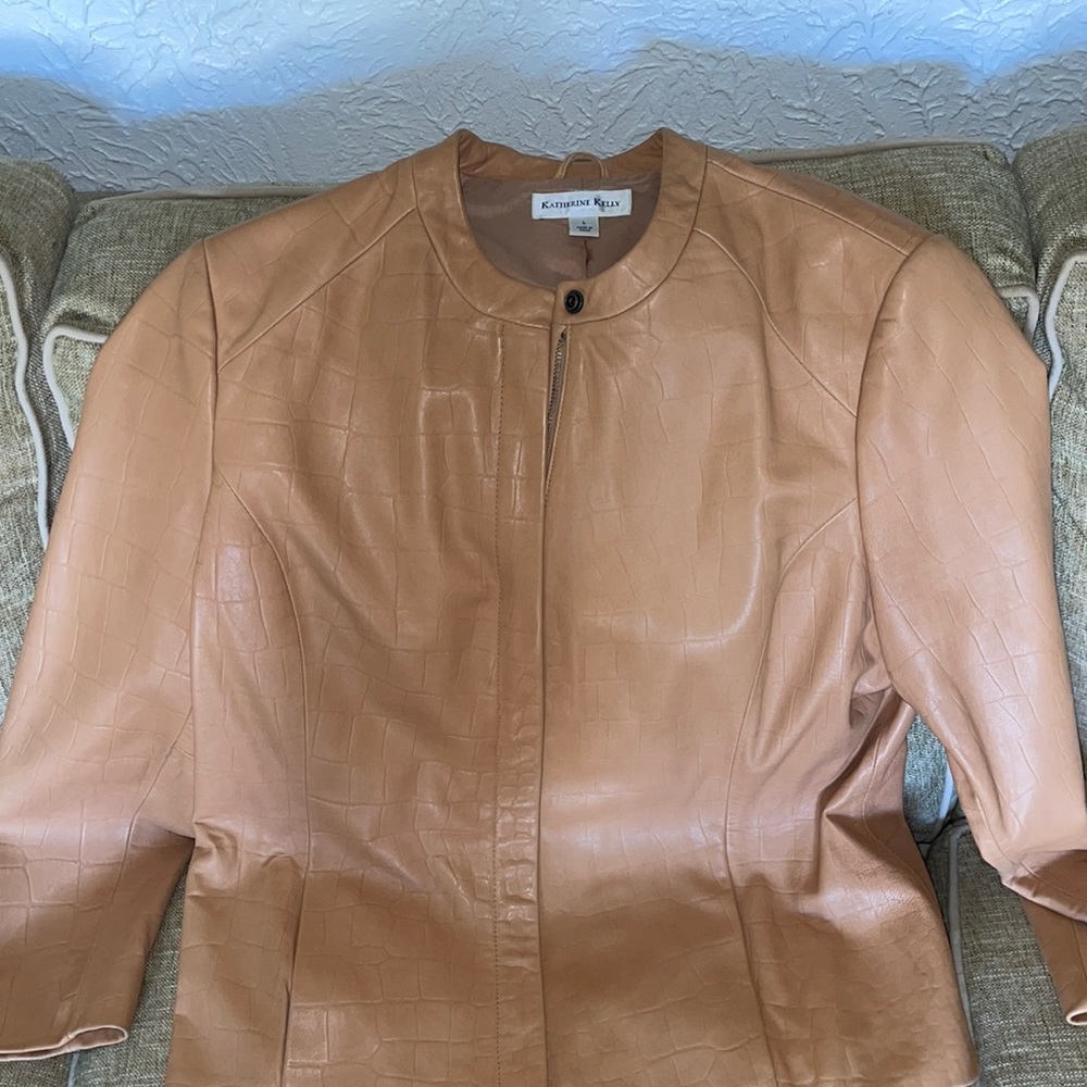 Katherine Kelly leather jacket